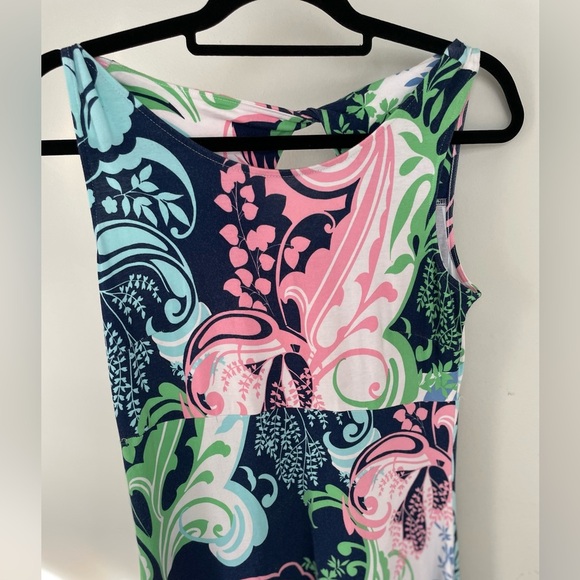 Talbots Multicolor Sleeveless Paisley Print Twist Back Maxi Dress, size small - Picture 4 of 11